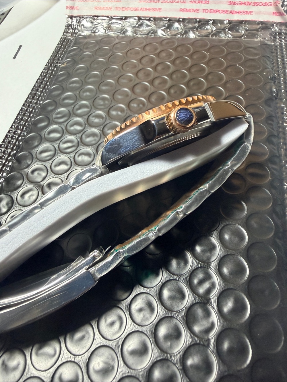 Root beer Two-Tone GMT Watch - Black Dial & Rose Gold Bezel - Picture 2 of 6